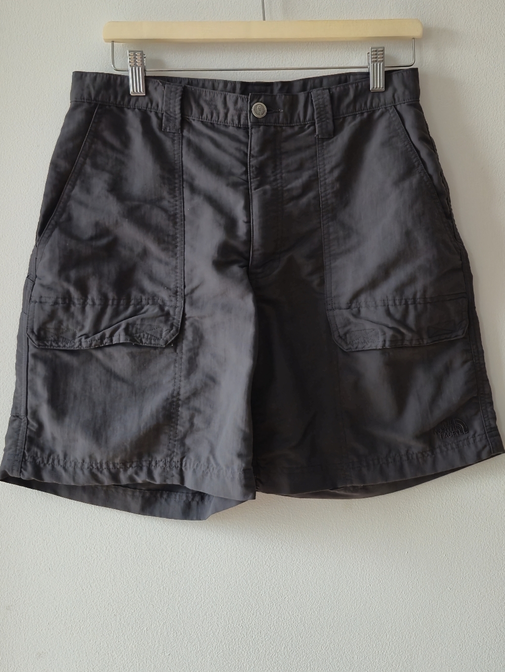 The North Face Black Cargo Shorts with Front Flap Pockets